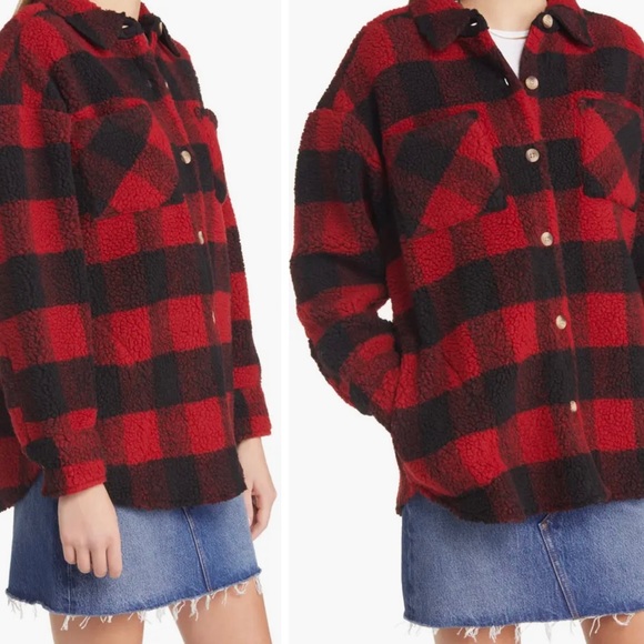 C&C California Shearling Shirt Jacket - Picture 4 of 9